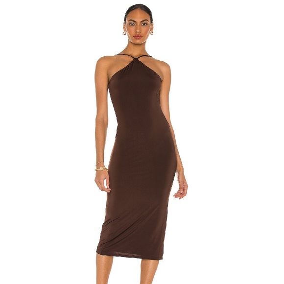 Lovers + Friends Dresses & Skirts - Lovers + Friends Elizebeth Midi Dress in Espresso Brown